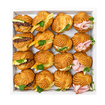 mix of savory profiteroles 16 pcs